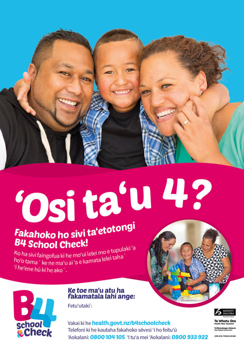 B4 School Check poster Tongan all regions