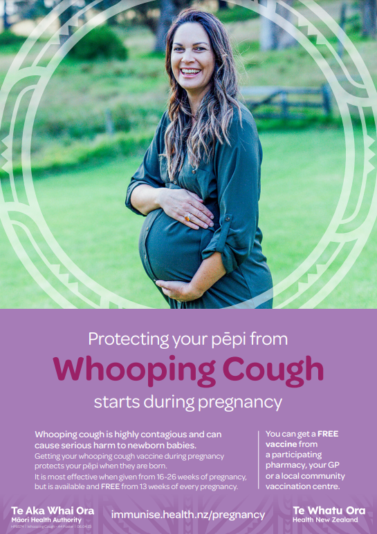 Protecting your pēpi from whooping cough starts during pregnancy poste