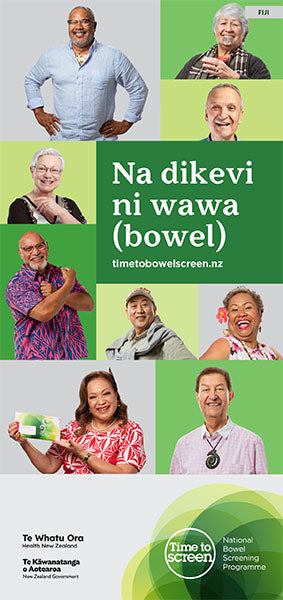 Na dikevi ni wawa (bowel) - All about bowel screening brochure Fijian  - HE2620