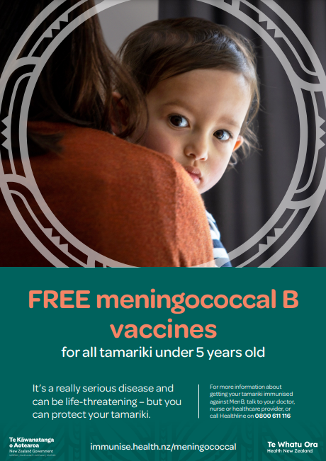 Free meningococcal B vaccines poster - NIP8790