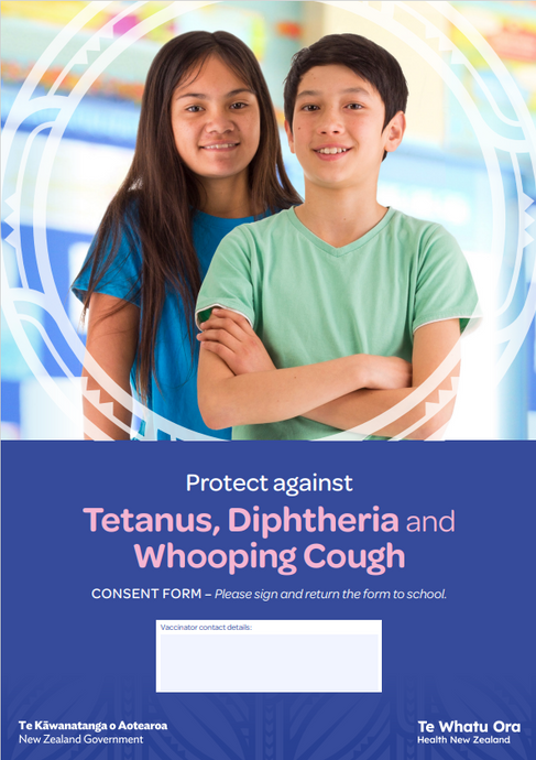 Protect against tetanus, diphtheria and whooping cough - consent form - NIP8903