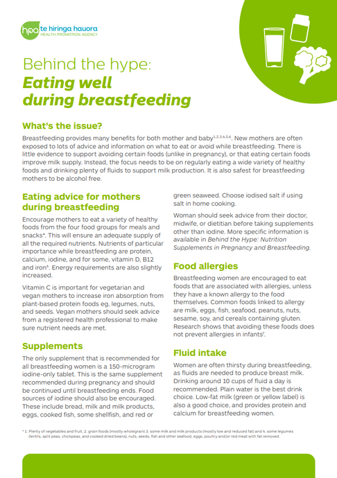 Behind the hype: Eating well during breastfeeding - NPA279
