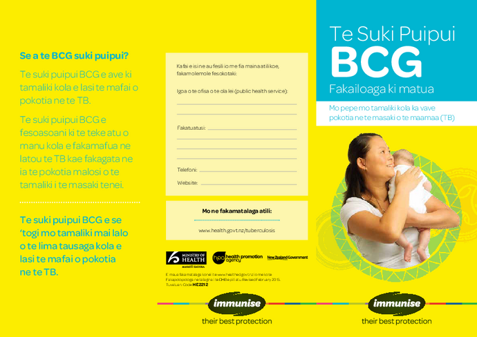 BCG Vaccine: Information for Parents – Tuvaluan version