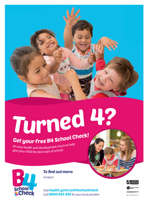 B4 School Check Promotional Poster non-Auckland region - English version - HE2443