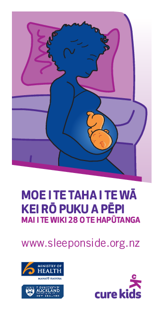 Sleep on side when baby's inside - te reo Māori version - HE2572