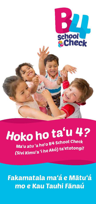 B4 School Check: Information for Parents and Guardians – Tongan version – HE2641
