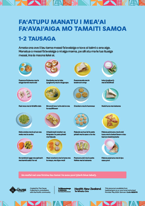 Fa‘atupu manatu i mea‘ai fa‘avai‘aiga mo tamaiti Samoa 1-2 tausaga Snack ideas for Pacific toddlers Samoan HE2678