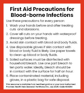 First Aid Precautions for Blood-borne Infections - HE4264