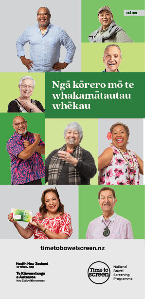 Ngā kōrero mō te whakamātautau whēkau - All about bowel screening te reo Māori  - HE2761