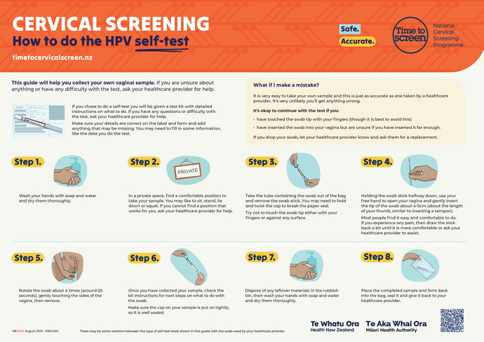 Cervical screening: how to do the HPV self-test