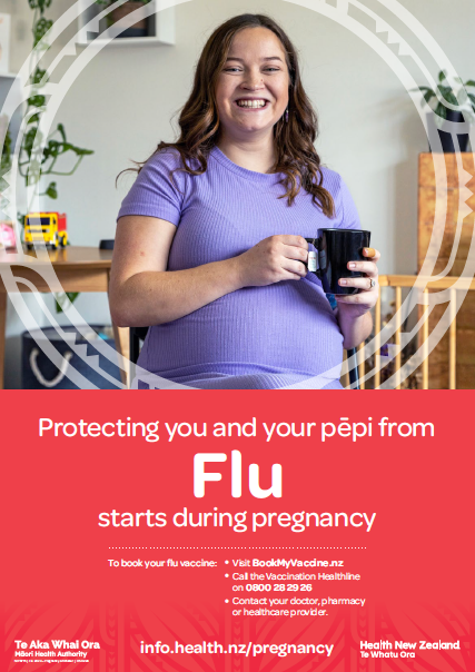 Protecting your pēpi from flu starts during pregnancy poster - NIP8715 ...