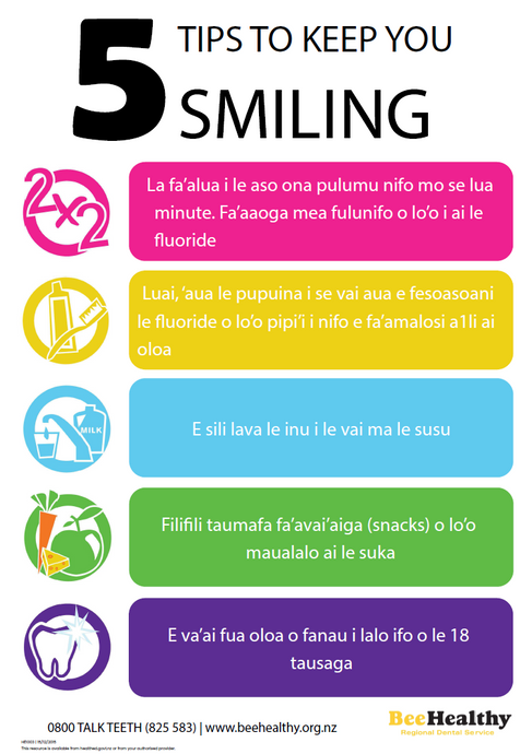 5 Tips to Keep you Smiling - Samoan - HE1003