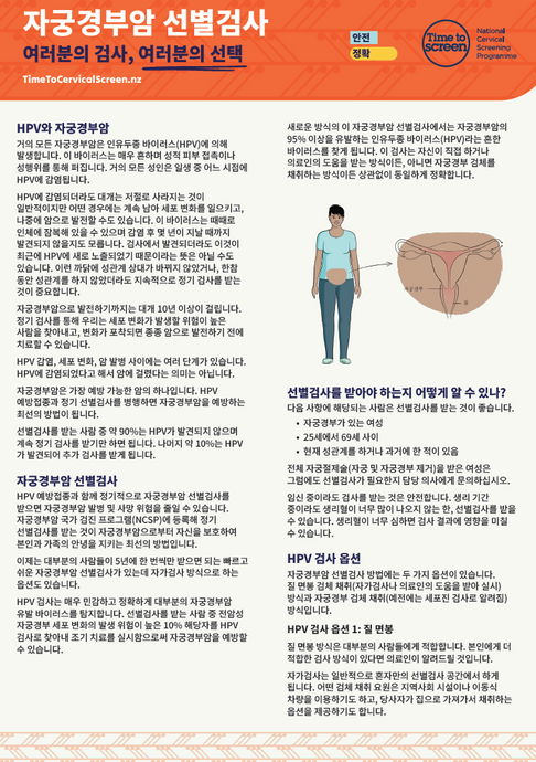 Cervical screening: your test, your choice Korean HE1336