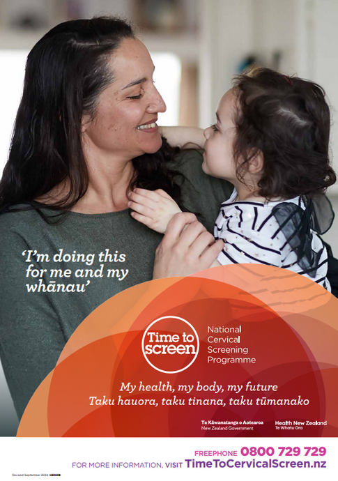 I'm doing this for me and my whānau cervical screening poster - HE1838