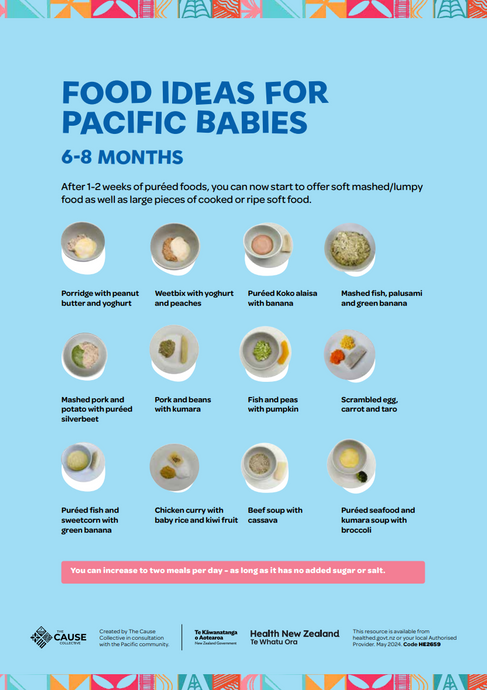 Food ideas for Pacific babies 6-8 months