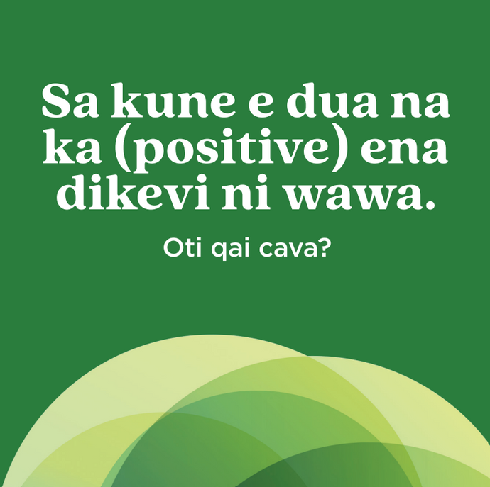 Sa kune e dua na ka (positive) ena dikevi ni wawa - Fijian - HE2712