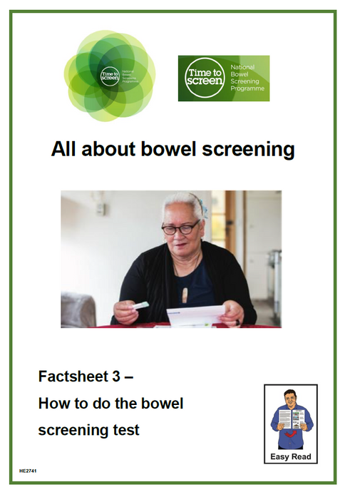 How to do the bowel screening test Easy Read - HE2741