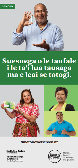 Free bowel screening every two years 58 to 74 years – Gagana Samoa (Samoan) - HE2780