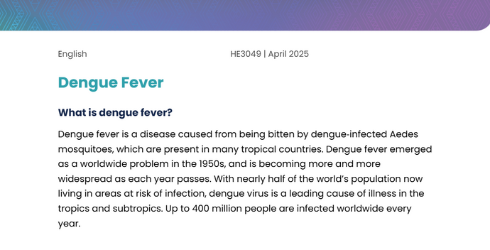 Dengue fever - English - HE3049