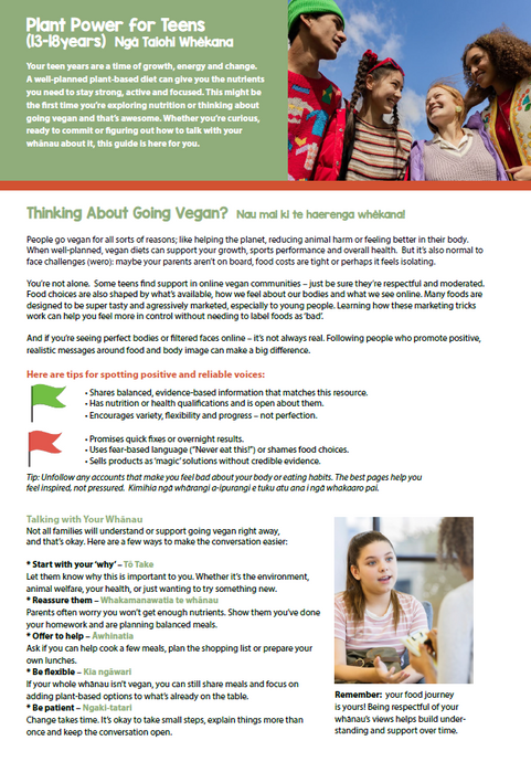 Plant power for teens (13 to 18 years) - Ngā taiohi whēkana - HE8152