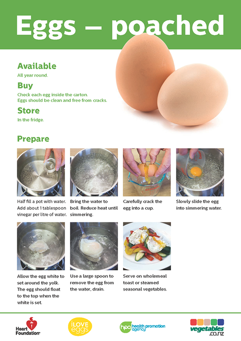 Easy meals with vegetables: Eggs - poached - NPA197