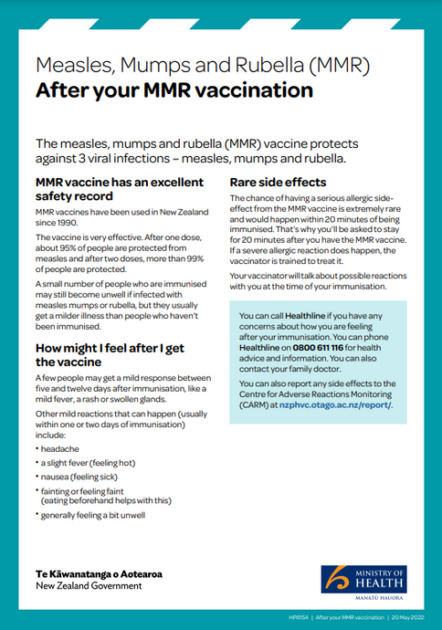 After your MMR vaccination - HP8154