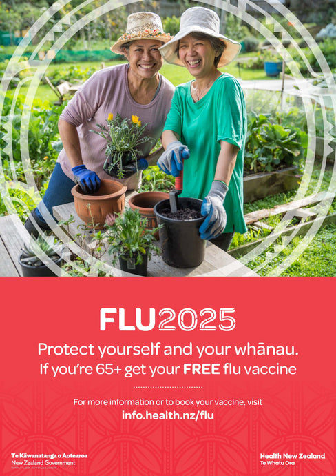 Flu 2025 - NIP8713 65+ Protect yourself and your whānau - A3 poster