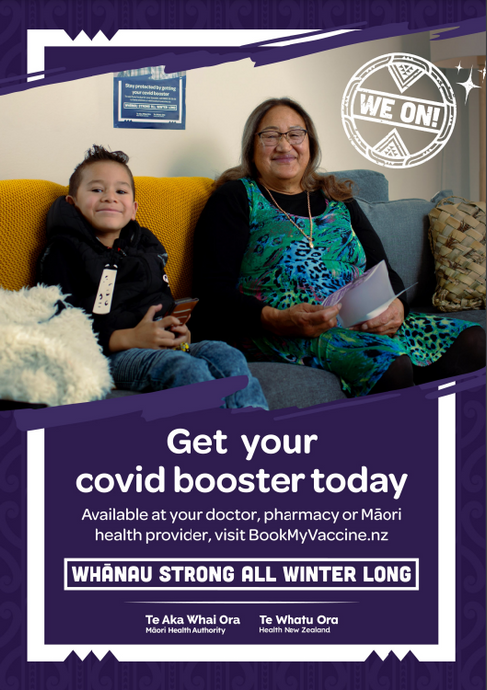 We On! COVID-19 poster - Māori design - NIP8818