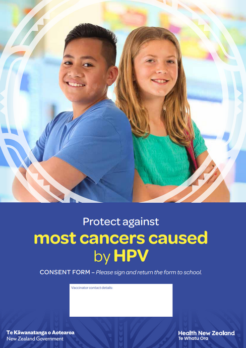 Protect against most cancers caused by HPV - consent form - NIP8900