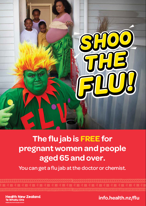 Shoo the flu poster
