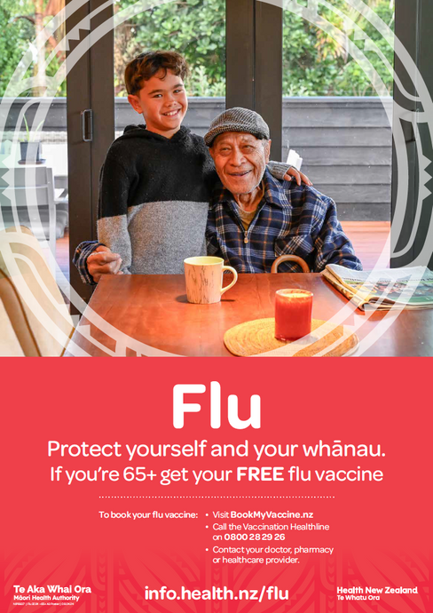 Flu - Protect yourself and your whānau poster - NIP8937