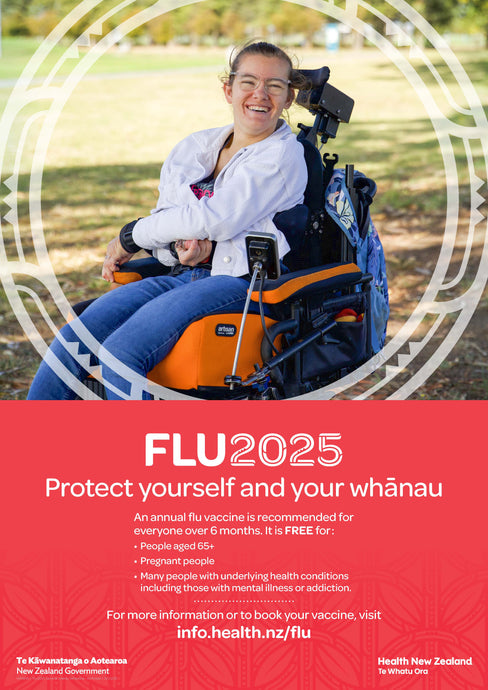 Flu 2025 - NIP8945 Protect yourself and your whānau poster - Whaikaha - A3 poster