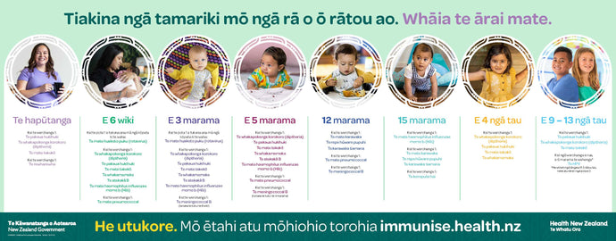 Protect tamariki for life. Immunise. NIP8969 - te reo Māori version