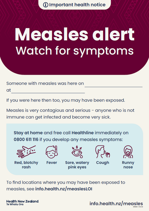 Measles alert - Watch for symptoms - NIP9063-1