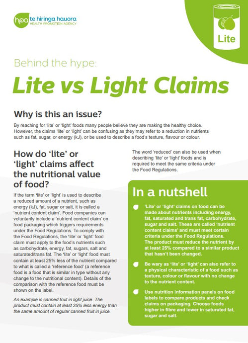Behind the hype: Lite vs Light Claims - NPA163