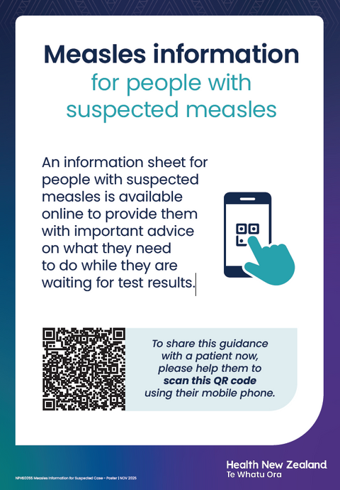 Measles information for people with suspected measles - NPHS0055