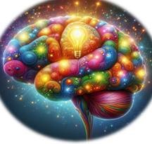 Colourful sparkly brain
