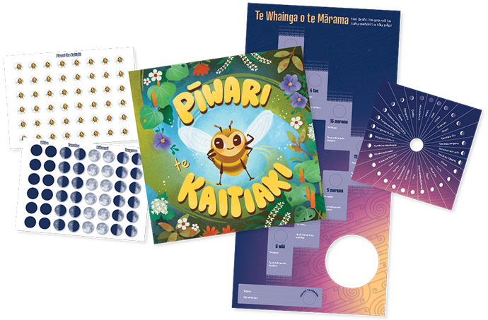 Image shows the set including a book called 