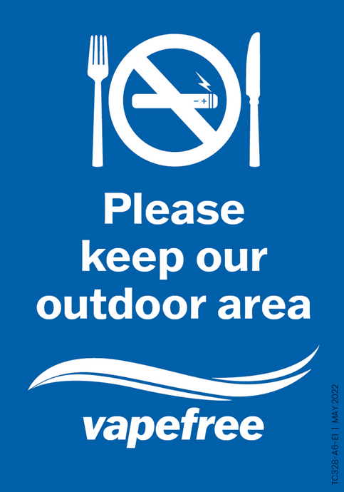 Please keep our outdoor area vapefree - TC328