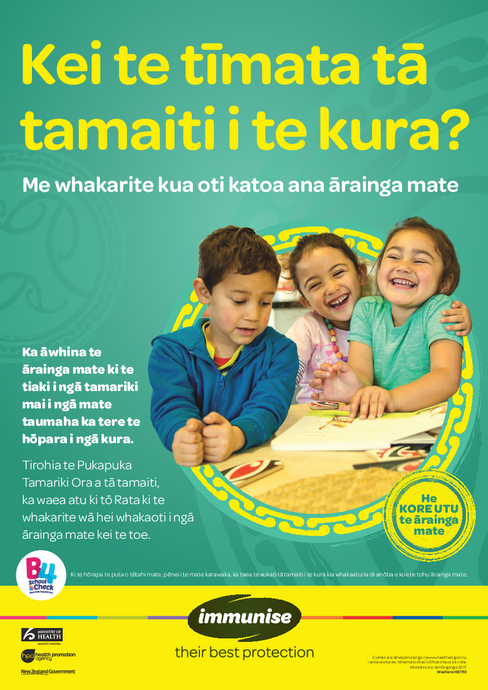 Is your child starting school? – te reo Māori version - HE1110