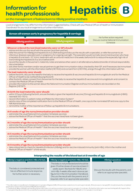 Hepatitis B: Information for Health Professionals - HE1401