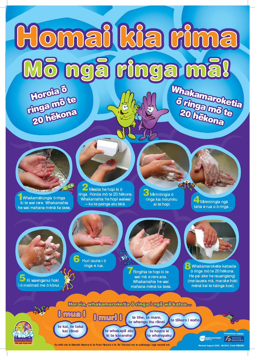 High Five For Clean Hands Te Reo M ori Version HE2251 HealthEd
