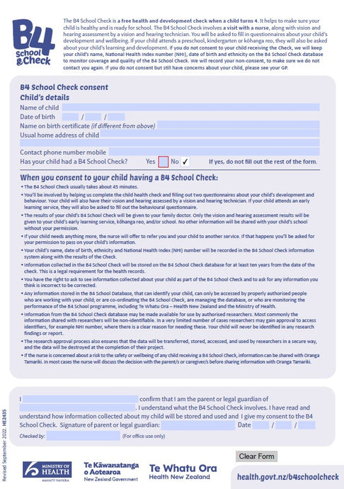B4 School Check Consent form - English version - HE2435
