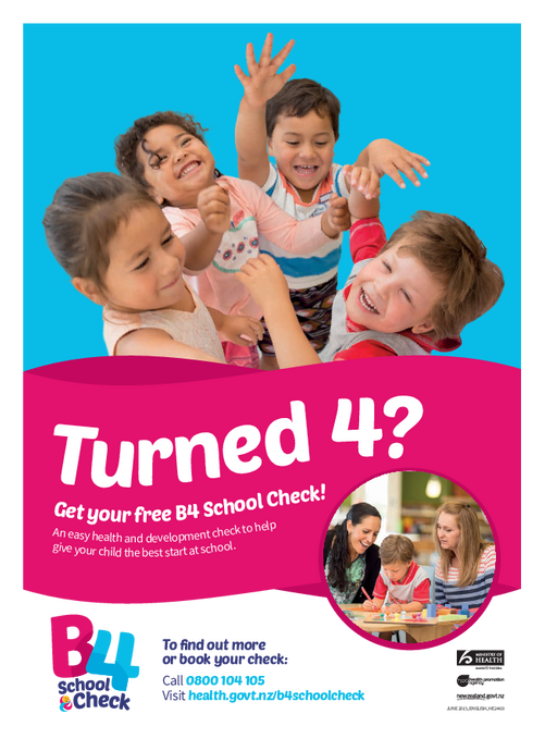 B4 School Check Promotional A4 Poster Auckland region - English version - HE2469
