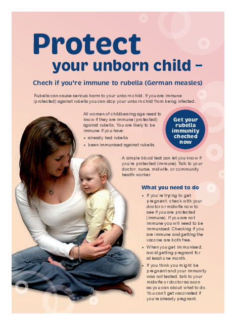 Protect your unborn child - rubella  HE4172