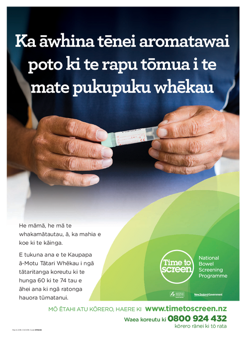 This little test helps find bowel cancer early - te reo Māori version - HP6848