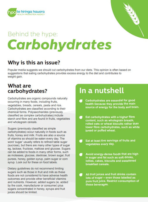 Behind the hype: Carbohydrates - NPA042